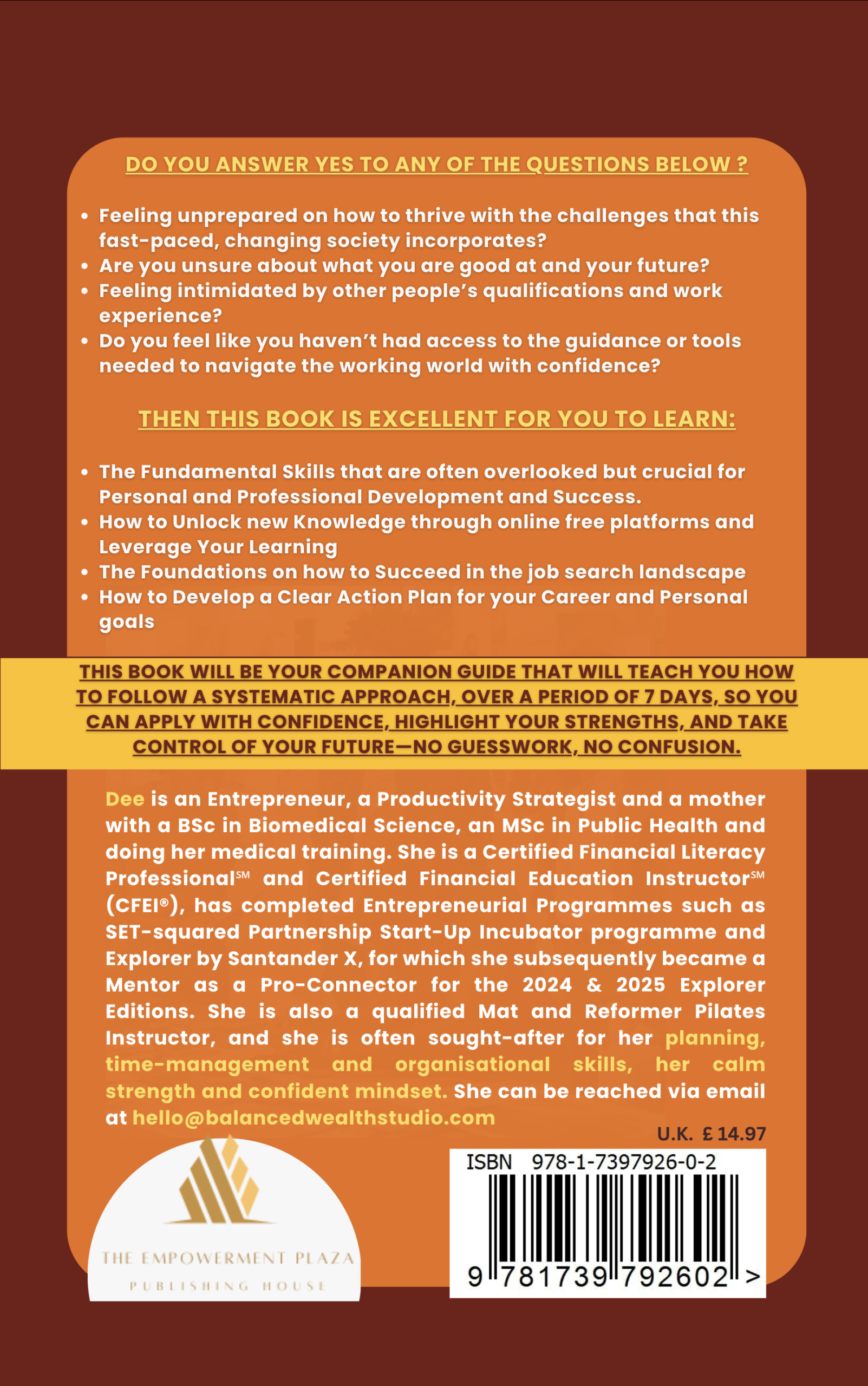 Career Book BACK Cover